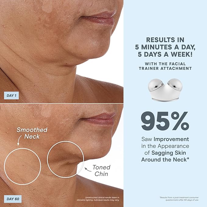 NuFACE Trinity+ Microcurrent Facial Device Kit - FDA Cleared Face Sculpting & Neck Tightening Device to Contour Cheeks & Brows + Microcurrent Gel Activator & Silk Creme - Sandy Rose