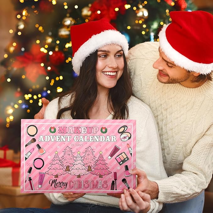 Makeup Advent Calendar 2025 Teen Girls Women Beauty Make Up Advent Calendar 24 Days Christmas Countdown Makeup Gift Set for Women Teen Girls