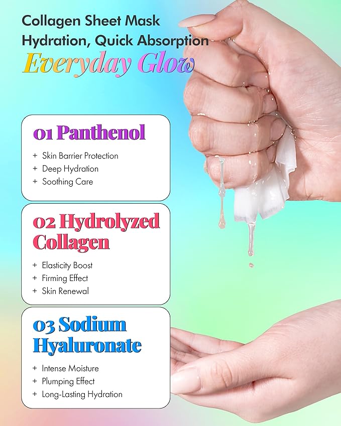 DERMAL 32 Combo Pack Made in Korea Facial Mask – 20+ Years of K-Beauty Experience, Premium Quality Korean Sheet Masks for Daily Skincare Routine