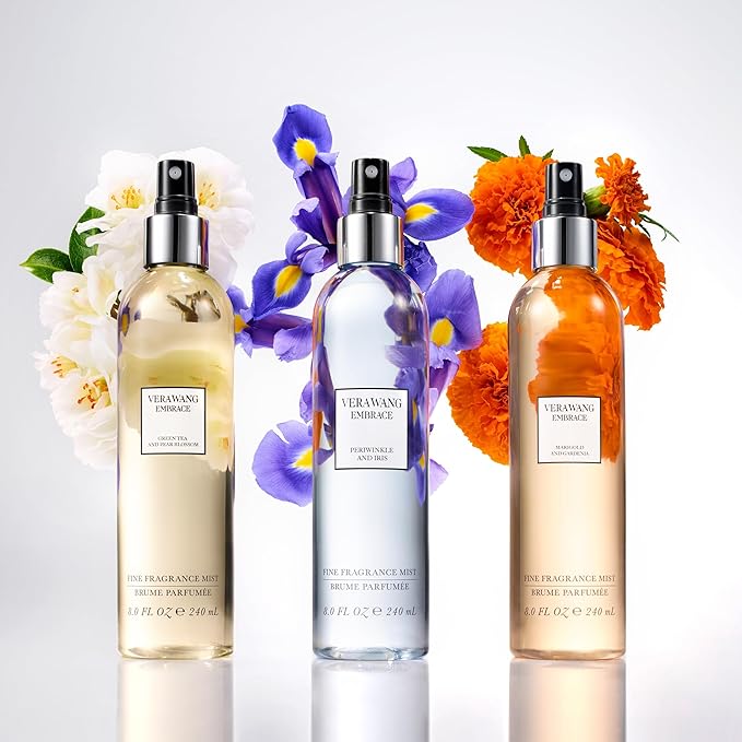 Vera Wang Embrace Green Tea and Pear Blossom Body Mist 8.1 fl oz (Pack of 1), Notes of Earthiness, Peony, and Sandalwood, Women's Fragrance, Long Lasting, Everyday Fragrance