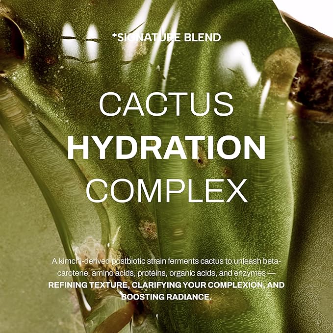 Whamisa Organic Cactus Bouncy Serum, 48 hrs Inner Skin Moisture, 72 hrs Hydrating and Moisturizing, Fermented Ingredient Formula, Facial Ampoule, Korean Skin Care (52ml)