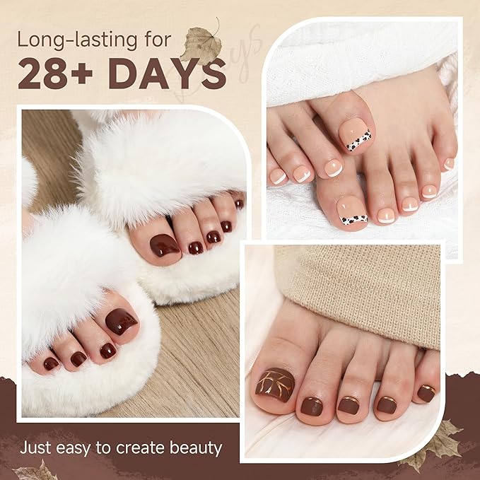 UNA GELLA Toe Nail Tips Full Cover, 216 Pcs Square Round Toe Nail Press Ons Clear Pre-shape Gel Toe Nail Tips Double Matte Acrylic Fake Toenails Extensions DIY Home Nail Salon for Women, 15 Sizes