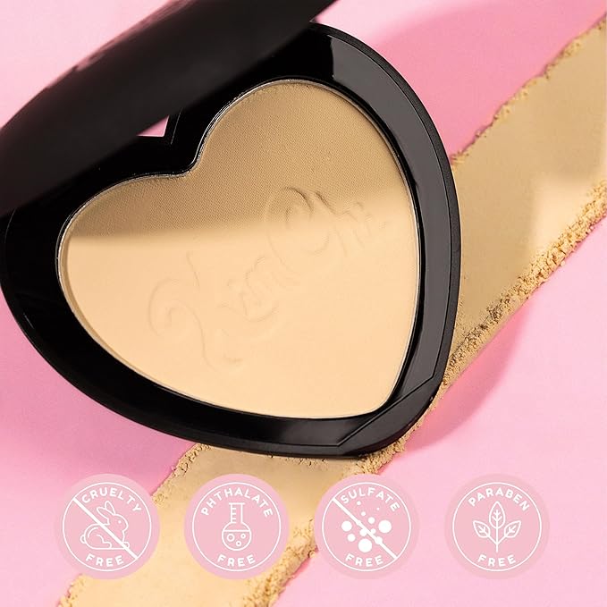 KimChi Chic Almost Catfished Micro Pressed Powder - Brightening Under Eye Setting Powder, Reduces Dark Circles, No Flashback, Banana