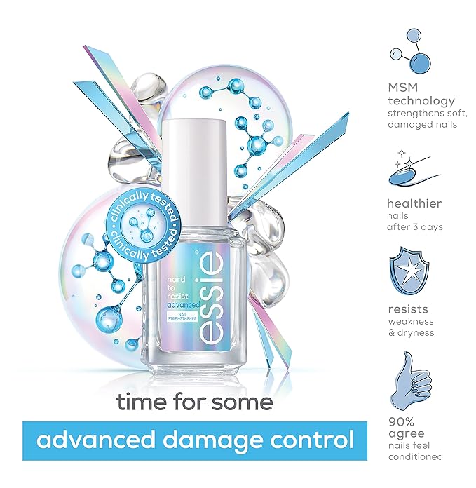 essie nail care, strengthener treatment, vegan, Hard To Resist Advanced, 0.46 fl oz