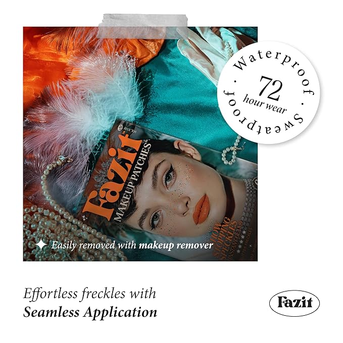 Fazit Makeup Patches - Show Stopping Speckles - Glow Up Make-Up Patches - Cute Glitter Makeup Accessories For Women - Cosmetic Glitter For Face