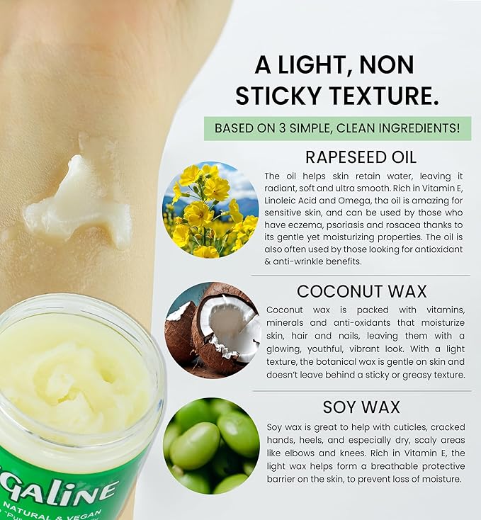 Beesaluxe Veggielene - 100% Natural, Vegan & Hypoallergenic Alternative to Petroleum Jelly - Unpetroleum - Lips, Hands, Baby, Makeup Remover and More (2 Ounce)