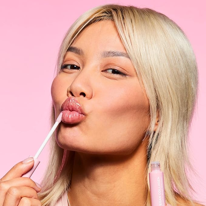 Pacifica Vegan Collagen Lip Plumping Gloss – Hydrating Lip Plumper with Peptides, Coconut & Vitamin E, High Shine Non-Sticky, Clean Vegan, 0.22 fl oz