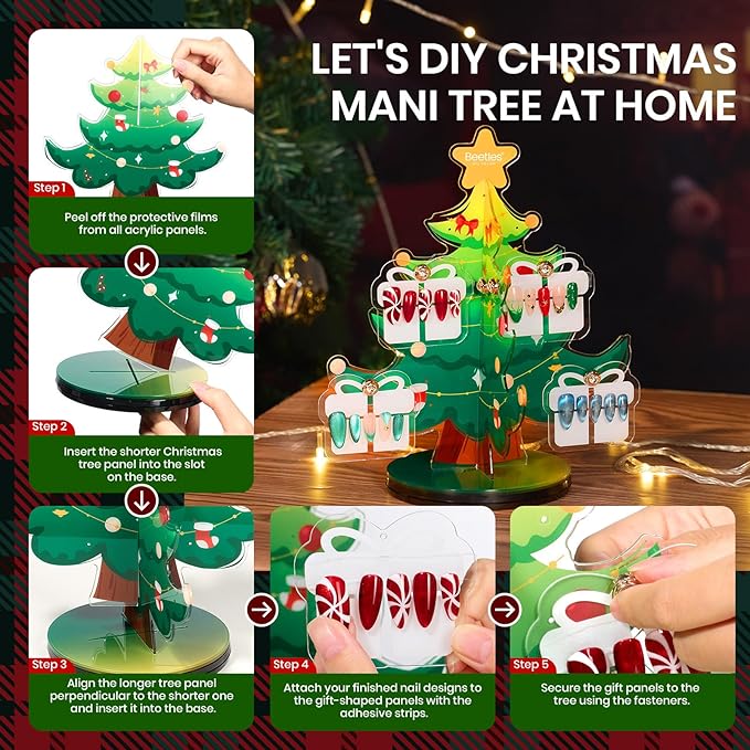 Beetles 67Pcs Gel Nail Kit Crystal Christmas Gifts for Women Teen Girls - 12 Colors Cat Eye Red Glitter Gel Polish Kit with U V Light & Nails Stand Acrylic Holder Display Nails Stuff Manicure Set