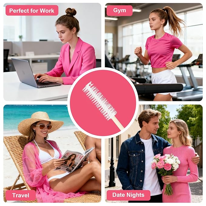 2 Pack Hair Cactus Fruit 3-in-1 Styling Cream & Taming Wand – Smooth Flyaways, Control Frizz & Define Curls | Lightweight Non-Greasy Formula, Precision Brush, Vegan & Citrus Scent Hair Care