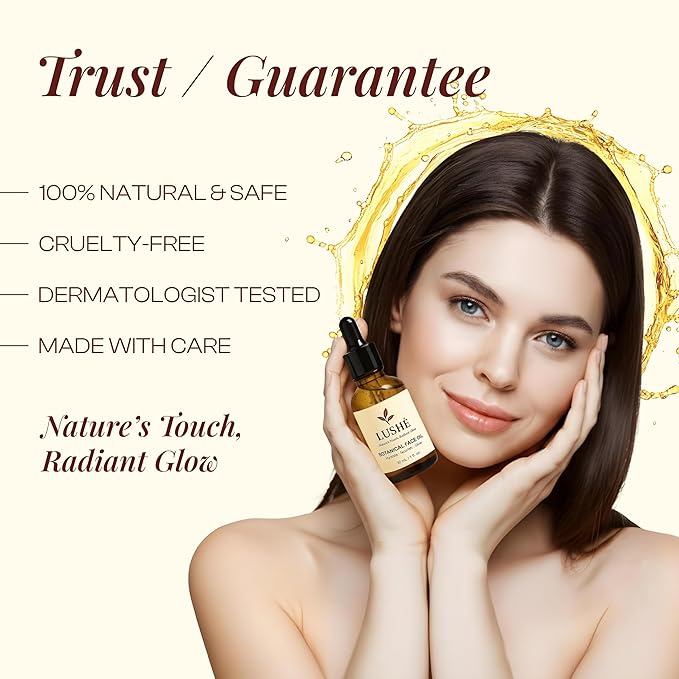 LUSHÉ K Beauty Skincare - Vitamin E Face Oil for Women, 1 oz / 30ml - Facial Oil and Body Oil with Jojoba, Rosehip & Argan - Hydrating Glow Nourishing, Brightening, Anti-Aging, Lightweight Moisturizer