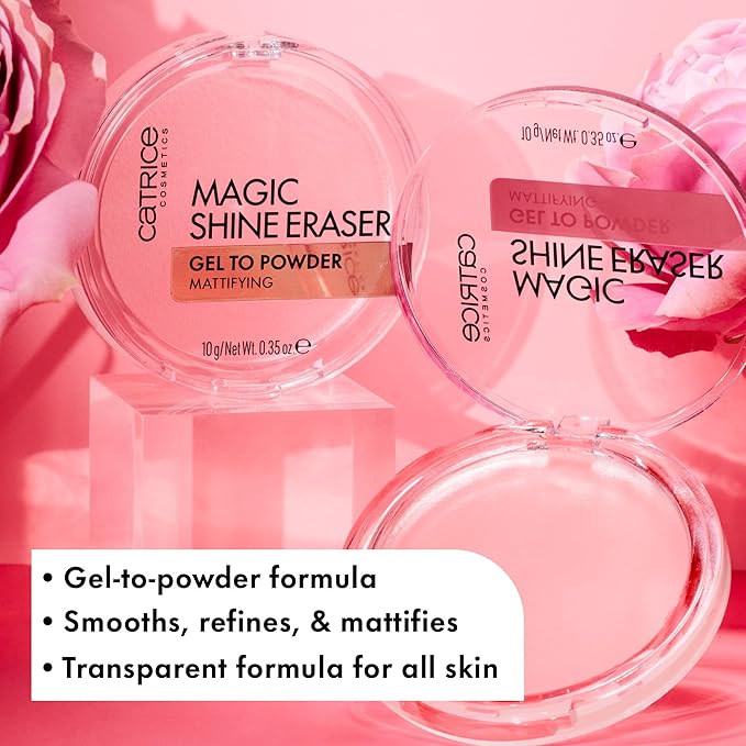 Catrice | Magic Shine Eraser Gel-To-Powder | Instant Matte, Soft-Focus Effect | Transparent, Travel-Friendly Formula | Vegan & Cruelty Free