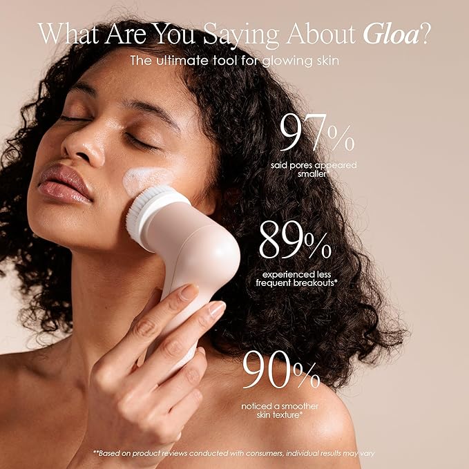Gloa Face and Body Cleansing Brush by Project E Beauty | 3 Cleaning Brushes | Pore Cleaner | Scrub Brushes for Cleaning | Exfoliate for Face & Body | Brush Cleaner for Body | Waterproof Skin Care Kit