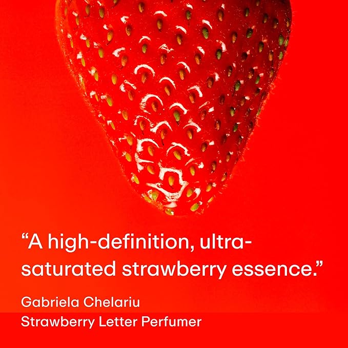 PHLUR Strawberry Letter Eau de Parfum - Travel Size Perfume Spray - Strawberry Gourmand Fine Fragrance (9.5mL)