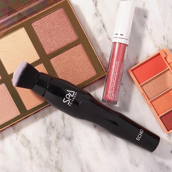 Spa Sciences ECHO - Makeup Brush for Flawless Blending, Contouring, Highlight & Airbrush Finish - 3 Speeds - Rechargeable