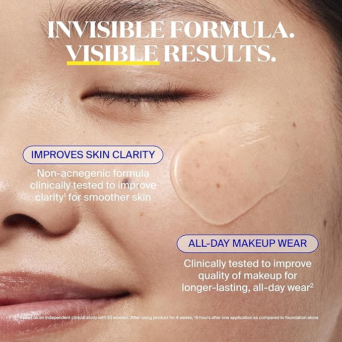 Supergoop! Unseen Sunscreen - SPF 50 - Clear & Invisible Face Sunscreen + Broad Spectrum + Makeup-Gripping Primer - Weightless, Scentless, Oil Free - For All Skin Types & Tones - 0.68 fl oz