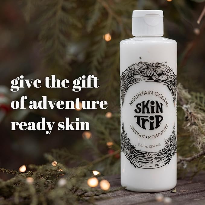 Mountain Ocean Skin Trip Coconut Body Lotion, 8 Oz, Lightweight, Fast Asborbing Moisturizer for Women and Men, with Coconut Oil, Aloe Vera, & Lanolin