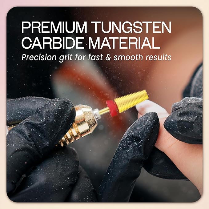 PANA 3/32" Shank 5-in-1 Nail Carbide Bit - (Triple Coarse - Fine Grit, Gold) - Two Way Rotate use for Both Left and Right Handed Fast Remove Acrylic or Hard Gel