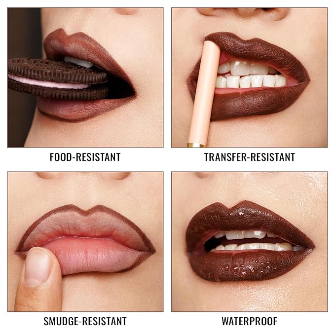 Oulac Brown Lip Liner Pencil, Waterproof Retractable Lipliner Crayon, Smooth, Long-lasting and waterproof Formula, Contour your lips, Vegan Beauty, 06 Body Talk