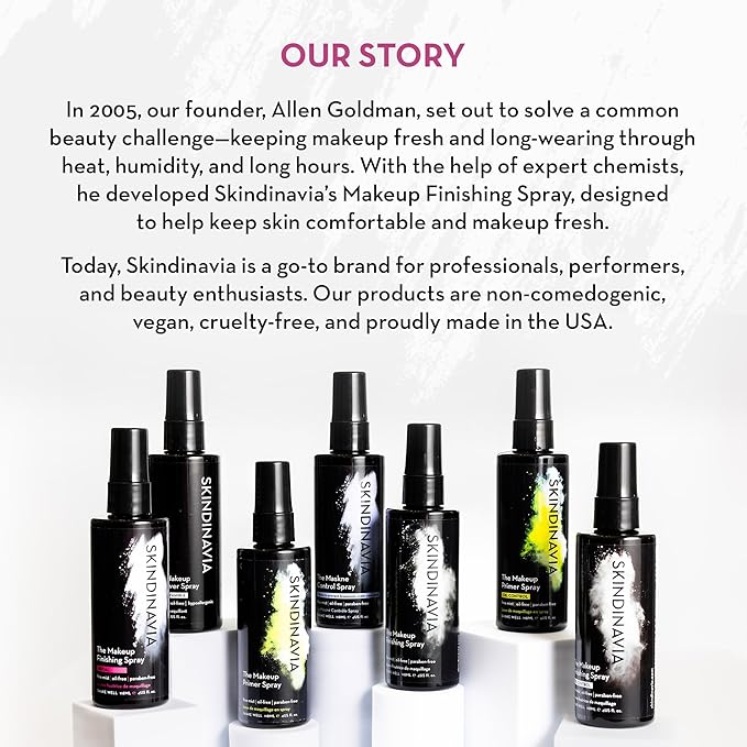 Skindinavia The Makeup Finishing Spray, Bridal Makeup Setting Spray, All-Day Wear, Long-Lasting Up to 16+ Hours, Heat-Resistant & Waterproof, Wedding Day, Bridal Shower Gift, 8.0 Oz