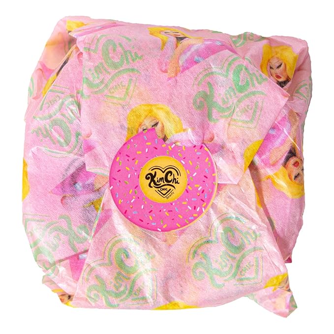 KimChiChic Beauty Puff Puff Pass Set and Bake Setting Powder for Makeup, Extra Fluffy Loose Face Powder Poof, Soft Natural Face Makeup for Uneven Skin Tone, 09 Pink