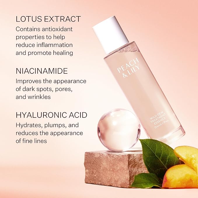 Peach & Lily - Wild Dew Treatment Essence (3.38 oz) - Drench, Plump, & Prep - Featherlight - Hyaluronic Acid, Adenosine, Lotus Extract, & Niacinamide - Self Care - Vegan & Cruelty Free - Korean Beauty