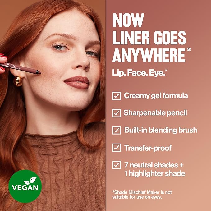 Revlon ColorStay Multi-Liner, Creamy Formula, Multiuse For Lips, Eyes & Face, Precision Brush for Easy Blending, 003 Less Traced