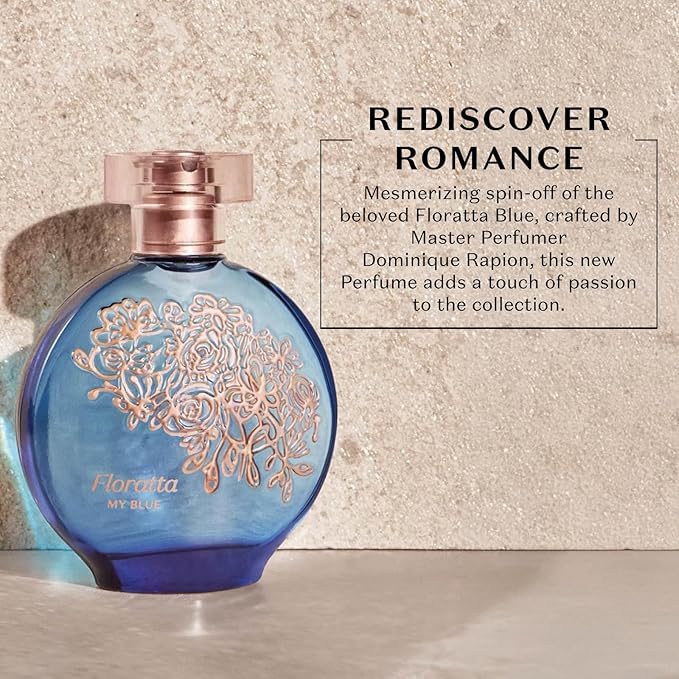 O Boticário Floratta My Blue Eau de Toilette, Long-Lasting, Woody Floriental Fragrance Perfume for Women, 2.5 Ounce