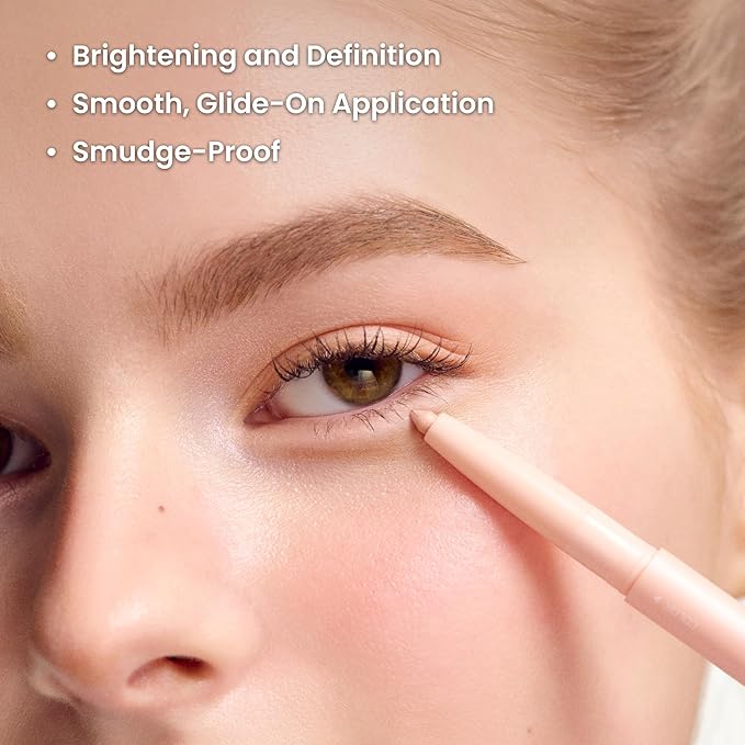 COLORGRAM Under Eye Highlighter Stick - 04 Peach | Silky-Smooth Long-Lasting Highlighter & Contouring Stick for Smudge-Proof, Shining Daily Makeup | K-Beauty Face Highlighters & Luminizers