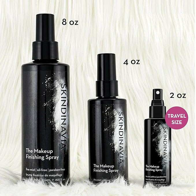 Skindinavia The Makeup Finishing Spray, Classic Makeup Setting Spray, All-Day Wear, Long-Lasting Up to 16+ Hours, Heat-Resistant & Waterproof, Cooling Fine Mist, 2.0 Oz