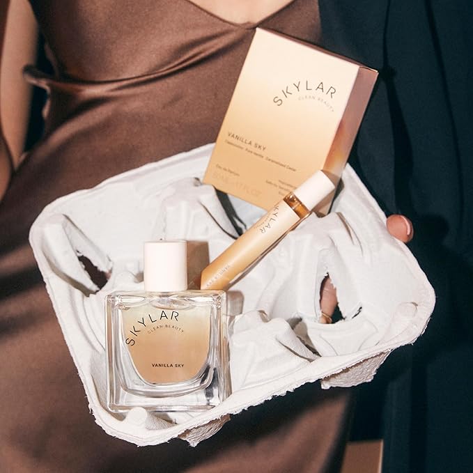 Skylar Vanilla Sky Eau de Parfum -Hypoallergenic & Clean Perfume for Women & Men, Vegan & Safe for Sensitive Skin- Notes of Cappuccino, Vanilla & Caramelized Cedar - 50mL /1.7 Fl oz