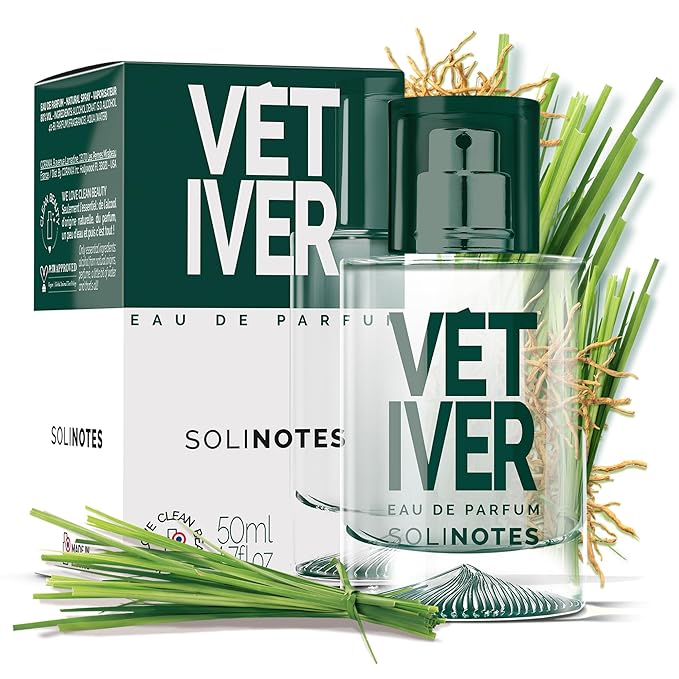 SOLINOTES Vetiver Perfume for Men - Eau De Parfum | Bold and Sensual Adventure - Made in France - Vegan - 1.7 fl.oz