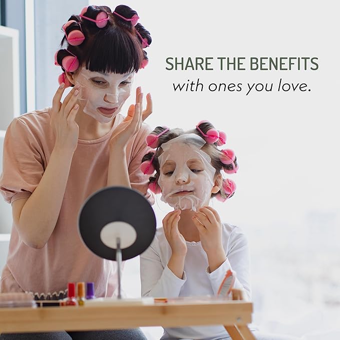 Eve Hansen Hydrating Face Mask Sheets Set of 5 – Moisturizing & Nourishing Care for All Skin Types – With Hyaluronic Acid, Tangerine Peel, Blueberry Extract & Spinach Leaf