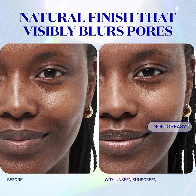 Supergoop! Unseen Sunscreen - SPF 50 - Clear & Invisible Face Sunscreen + Broad Spectrum + Makeup-Gripping Primer - Weightless, Scentless, Oil Free - For All Skin Types & Tones - 1.7 fl oz