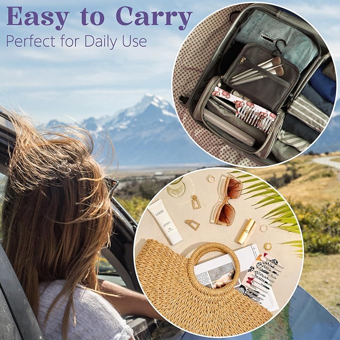 2PCS Wide Tooth Comb,Effortless Tangle Removal for Long Hair Styling Comb for Curly,Wet,Cute Aesthetic Design for Women Men and Girls(Pink-Bow Butterfly-06)