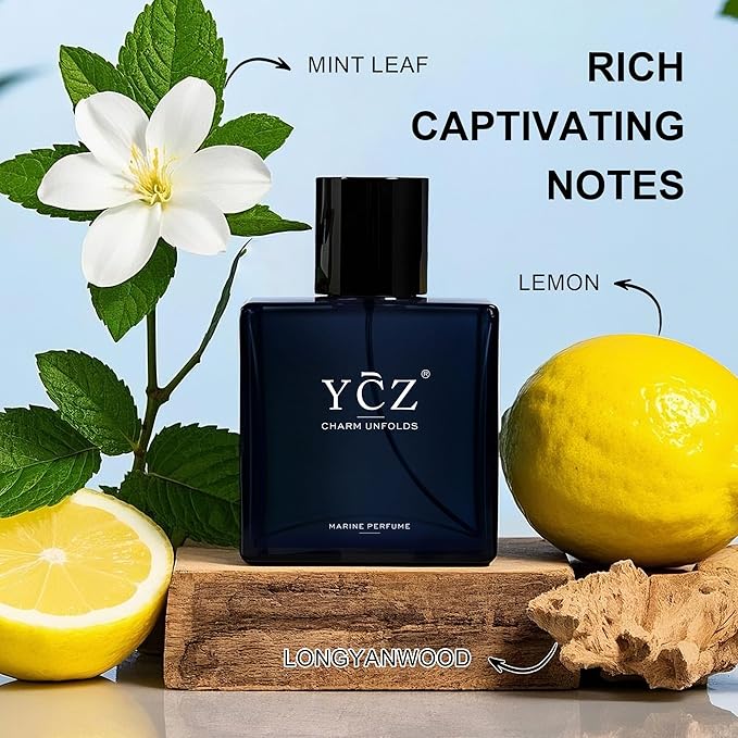 Ycz Marine Charm Unisex Eau de Parfum - 1.7 oz Long Lasting Sea Perfume for Men and Women, Everyday Fragrance, Ideal Ocean Fragrance For Special Occasions, Travel Perfumes