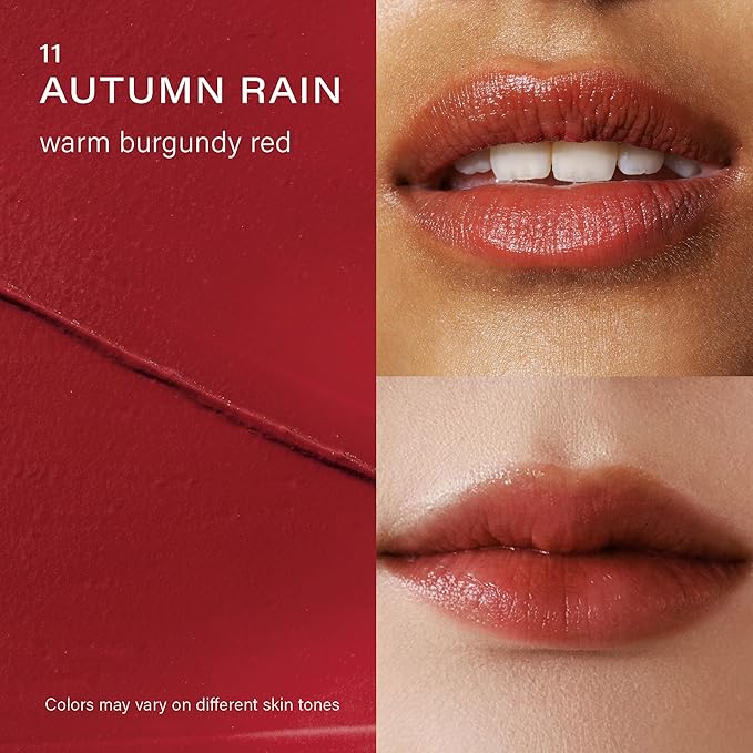 Melixir Vegan Lip Butter (12 Colors), Hydrating Tinted Lip Balm Stick, Bee-Free, Petrolatum-Free, Plant-Based, Moisturizes Dry & Chapped Lips With Shea Butter, Sheer, Natural Finish - #11 Autumn Rain