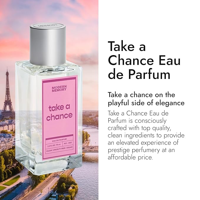Modern Memory Take a Chance Eau de Parfum for Women, 2.5 fl oz - Notes of Grapefruit, Jasmine & White Musk