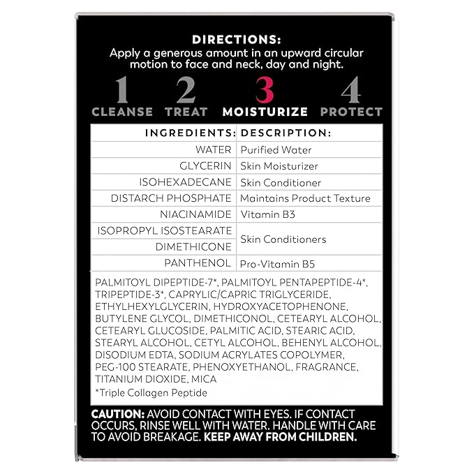 Olay Face Moisturizer, Regenerist Micro-Sculpting Facial Cream for Women - Anti-Aging, Anti-Wrinkle, Firming Skin Care - Triple Collagen Cream, Peptide Moisturizer, Hyaluronic Acid, Niacinamide, 1.7oz