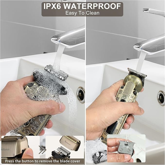 Foil Shavers for Men Beard Trimmer Electric Razor for Men Bald Head Hair Shaving Kit Cordless Waterproof