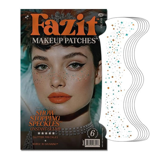 Fazit Makeup Patches - Show Stopping Speckles - Glow Up Make-Up Patches - Cute Glitter Makeup Accessories For Women - Cosmetic Glitter For Face