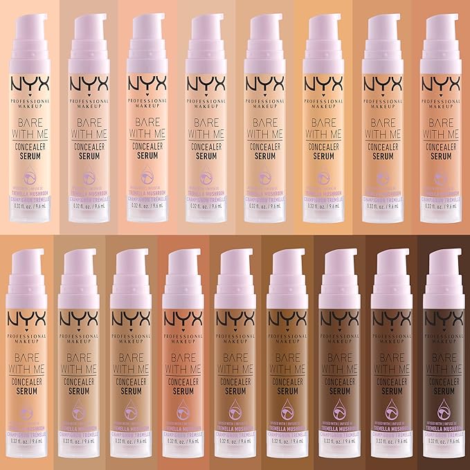 NYX PROFESSIONAL MAKEUP Bare With Me Concealer Serum, Concealer Makeup For Up To 24Hr Hydration - Camel
