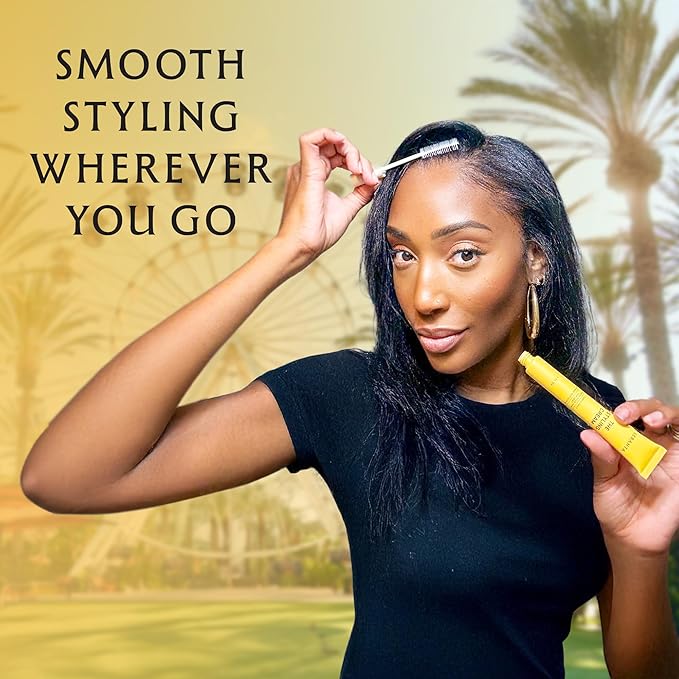 Fly Away Stick for Hair - Anti Frizz Styling Taming Serum Wand with Aloe Vera, Coconut Oil & Vitamin E - Gel Mascara Stick for Edges, Flyaways, Baby Hairs & Slick Back (1 Fl Oz (Pack of 1))