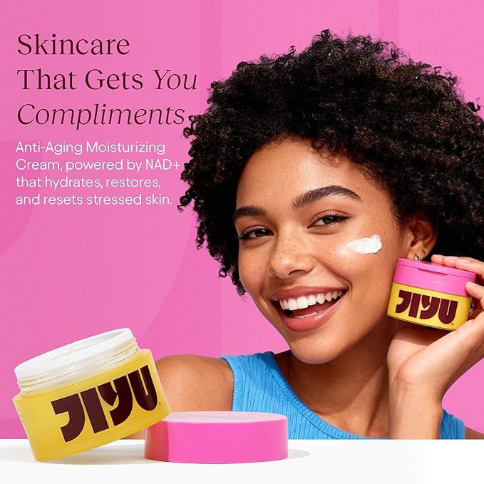 JiYu NAD+ Hydrating Face Moisturizer – Korean Anti-Aging Cream for Radiant, Firm & Smooth Skin – Deeply Hydrating & Brightening Daily Moisturizer Face Cream for Women & Men, All Skin Types – 50 ml