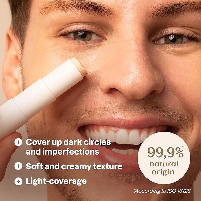 ATTITUDE Oceanly Light Coverage Under Eye Concealer Stick, Titanium Dioxide-Free, EWG Verified, Plastic-Free, Vegan & Cruelty-free Makeup, Cream, 0.2 Ounces