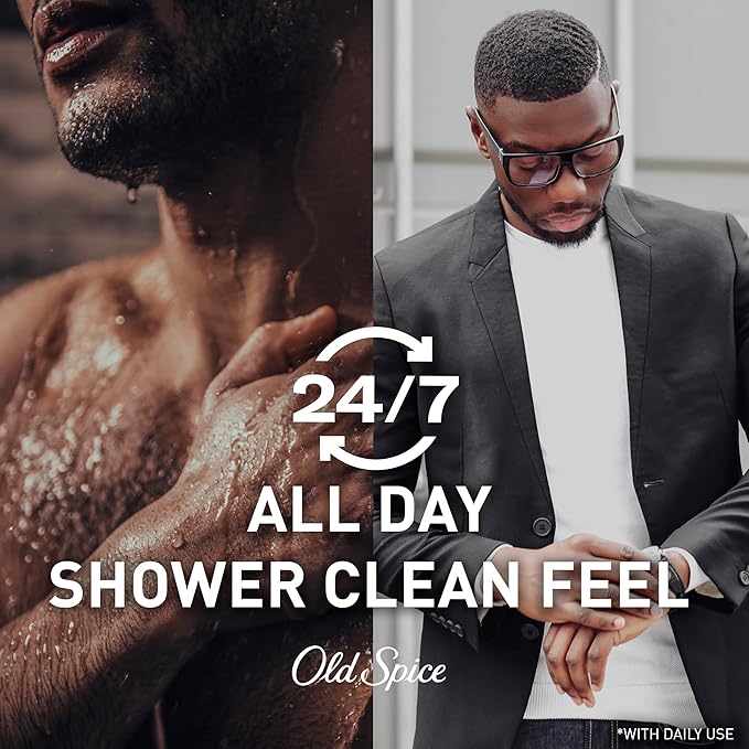 Old Spice Refreshing Body Wash for Men, 3X Defense, 24/7 Shower Fresh with Long Lasting Scent, Red Collection, Aqua Reef with Cypress Scent, 24 oz