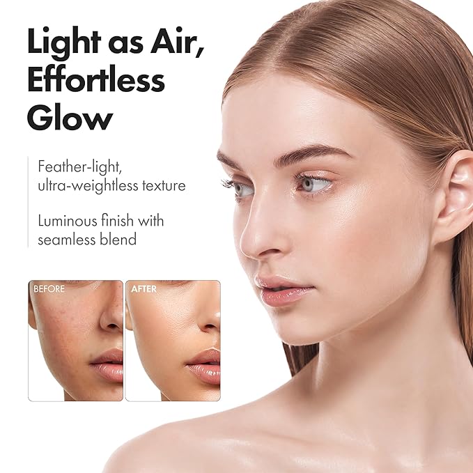 Blanc Cover Skin Foundation - K-Beauty Skincare Liquid Foundation Makeup with Panax Ginseng, Niacinamide & Collagen - Lightweight, Buildable 24HR Hydrating Wear 1.01 Fl Oz (#140)