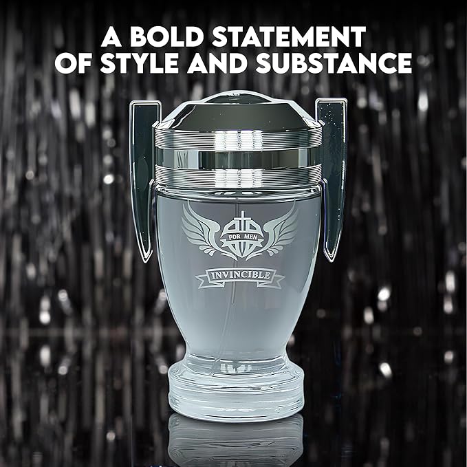 2PCS Valentine Milano/Invincible Grey Eau De Toilette for Men-Fresh,Romantic Scent Perfume for Men 3.4 Fl Oz Each Mens Cologne For All Skin Daily Used