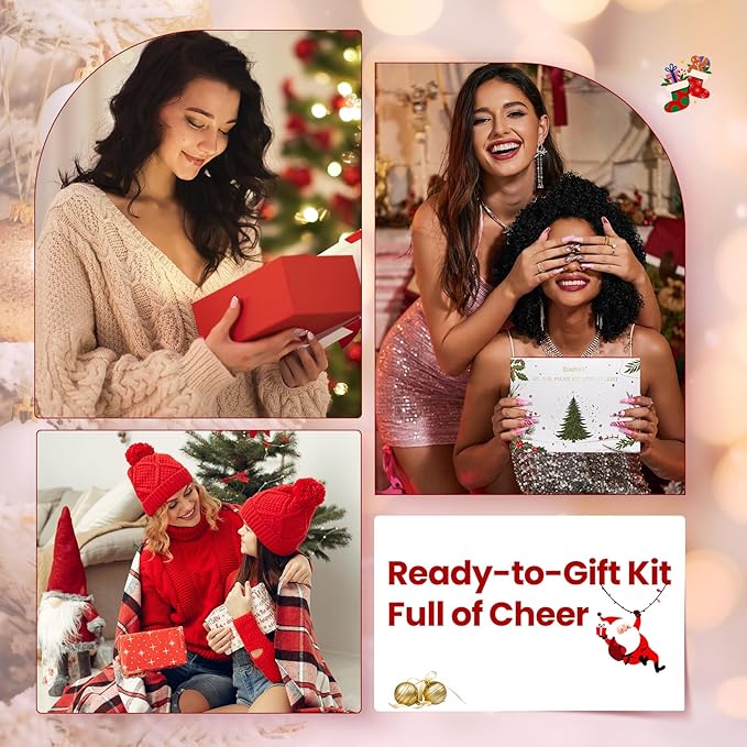 Beetles 67Pcs Gel Nail Kit Crystal Christmas Gifts for Women Teen Girls - 12 Colors Cat Eye Red Glitter Gel Polish Kit with U V Light & Nails Stand Acrylic Holder Display Nails Stuff Manicure Set