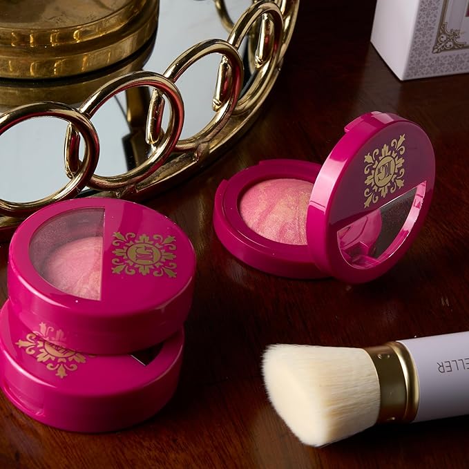 LAURA GELLER NEW YORK Limited Edition Baked Blush-n-Brighten Marbleized Blush - Skyline Sunset - Pink Color for Cheeks