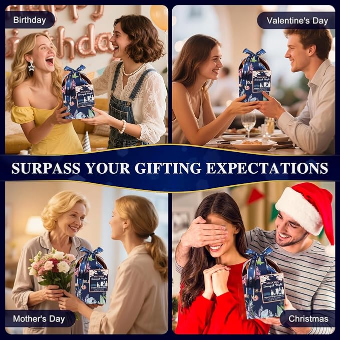Birthday Gifts for Women - 6 Pcs Spa Gift Baskets for Mom Wife Grandma, Self Care Gifts Set Spa Gifts Idea for Her, Relaxing Home Bath Kit for Christmas, Anniversary, Valentines Day, Mothers Day